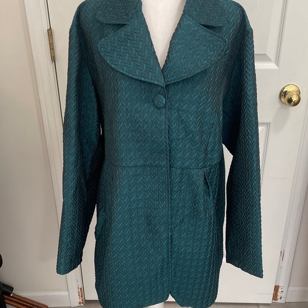 VINTAGE INDIGO SOUL TEXTURED BLAZER
